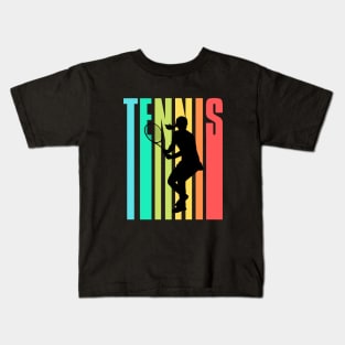 Tennis Player Silhouette Kids T-Shirt